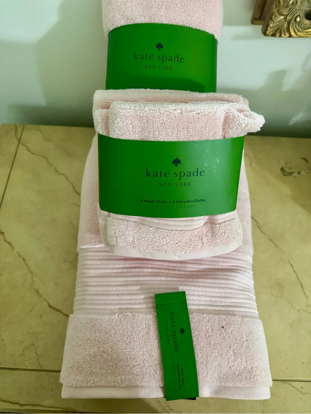 Kate Spade New York Pale Pink Towel Set New
